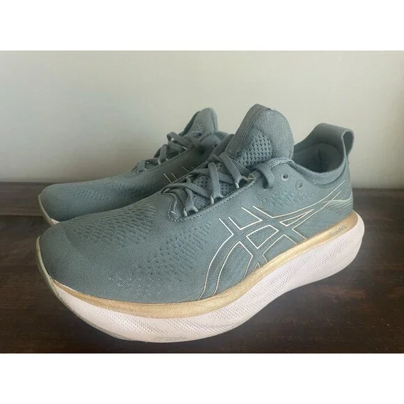 Asics Gel Nimbus 25 Foggy Teal Women's Running Shoes Size 9.5 - Picture 1 of 10